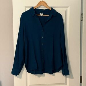J. Crew Deep Blue Button-Down Shirt